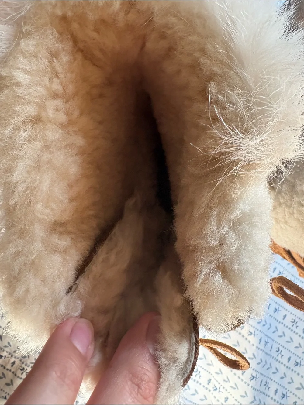 UGG Tan Suede Boots (boots with the fur!)